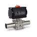 DA-955EB, Hygienic Ball Valves with Double Acting Actuators, 3 Piece, Tube Bore , Tube End 